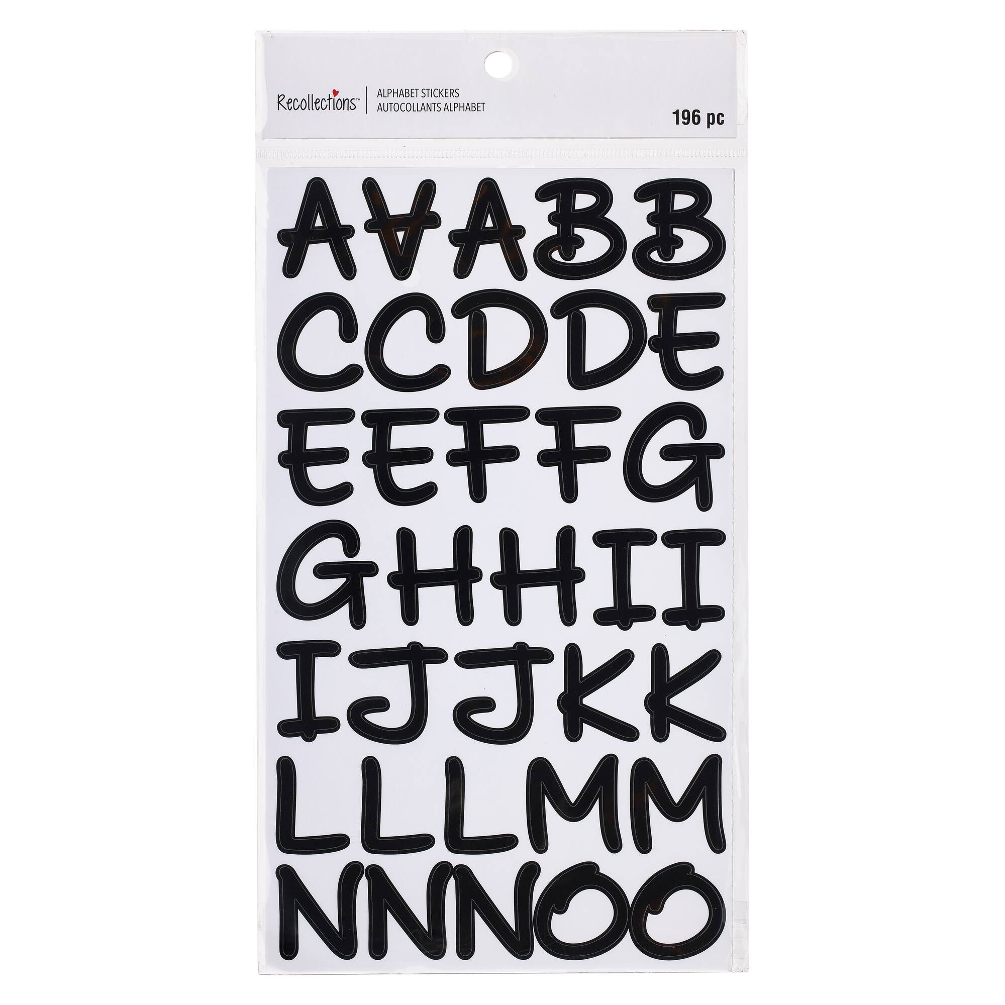 12 Pack: Black Licorice Handwriting Alphabet Stickers by Recollections™